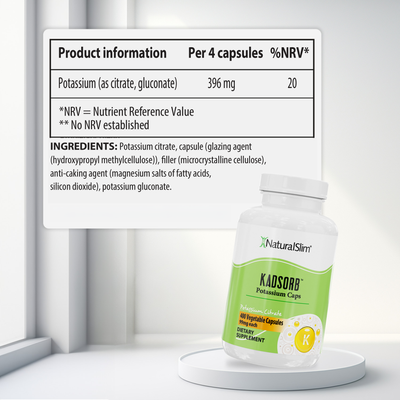 Kadsorb Potassium nutritional information