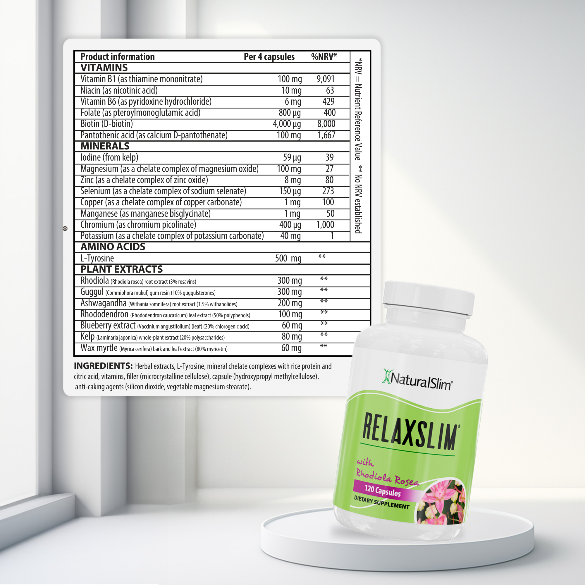 RelaxSlim nutritional information [facts]
